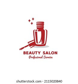 ILLUSTRATION VECTOR GRAPHIC OF nail polish  manicure pedicure salon professional service GOOD FOR beauty salon vintage logo for manicure pedicure nail art