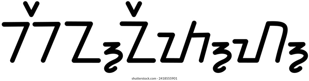 Illustration vector graphic of the name Kenneth, sundanese script, unique font, good to be printed on your personal belongings