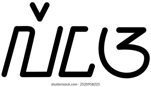 Illustration vector graphic of the name Leia, ( Sundanese script ). Great for printing on your personal items 