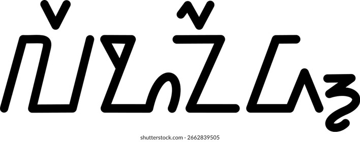 Illustration vector graphic of the name Leonard, Sundanese script. Great for printing on your personal items