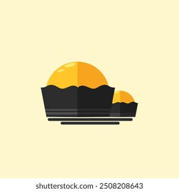 Ilustración Vector gráfico de los iconos de la torta de nastar