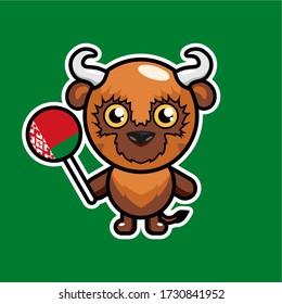 illustration vector graphic national animal of belarus