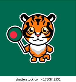 illustration vector graphic national animal of bangladesh