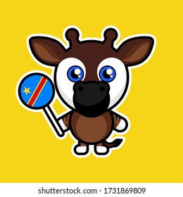 illustration vector graphic national animal republic of the congo