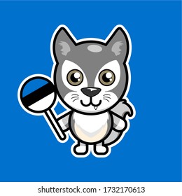 illustration vector graphic national animal of estonia
