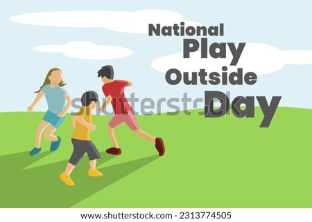 Illustration vector graphic of national play outside day