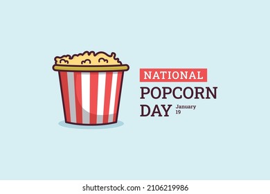 Illustration vector graphic of National Popcorn Day. The illustration is Suitable for banners, flyers, stickers, Card, etc.