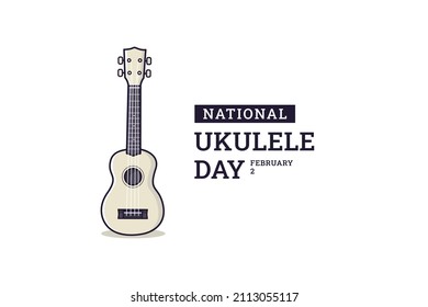 Illustration vector graphic of National Ukulele Day. The illustration is Suitable for banners, flyers, stickers, Card, etc.