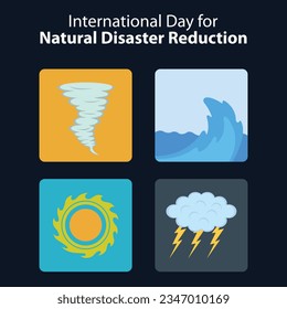 ilustración vectorial de símbolo de desastres naturales, perfecto para el día internacional, reducción de desastres naturales, celebración, tarjeta de saludo, etc.