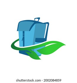 Illustration Vector Graphic of Nature Backpack Logo. Perfect to use for Technology Company