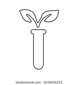 Ilustración Vector gráfico de la línea del laboratorio de la naturaleza icono
