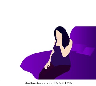 Gráfico vectorial de ilustración de náuseas durante el embarazo.
Perfecto para el contenido de publicaciones en medios sociales o sitios web.