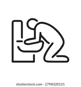 Illustration vector graphic of Nauseous Person Illustration