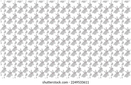 illustration vector graphic for neatly stacked rabbit shaped background