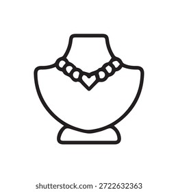 Ilustração vetor gráfico de colar Exibir ícone de busto