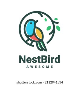 Illustration vector graphic of Nest bird, good for logo design