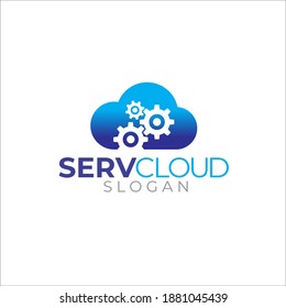 Illustration vector graphic of network data cloud logo design template