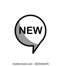 Illustration Vektorgrafik des neuen Etikettensymbol