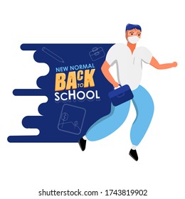 Illustration vector graphic of New Normal Back To School, good for your design with a school theme and health protocol to help all doctor in the world
