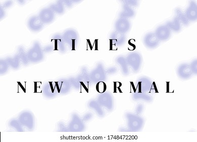 Illustration vector graphic of New normal Concept. The word of new normal on light blue background. New normal after covid-19 pandemic with social distancing. vector EPS10.
