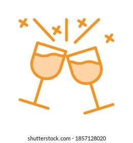 Illustration Vector graphic of new year iccon