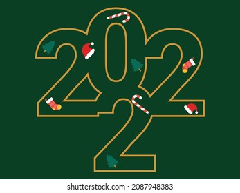 Illustration vector graphic of new year 2022