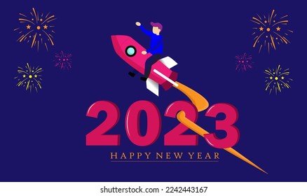 gráfico vectorial de ilustración de nuevo año de diseño plano de actividad