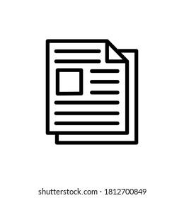 Illustration Vektorgrafik der Zeitungssymbol