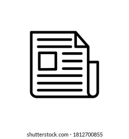Illustration Vector graphic of newspaper icon
