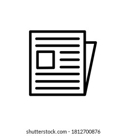 Illustration Vector graphic of newspaper icon
