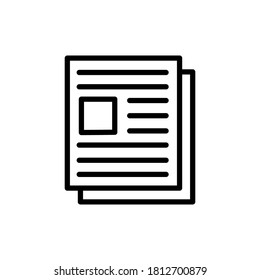 Ilustración Gráfica vectorial del icono del periódico
