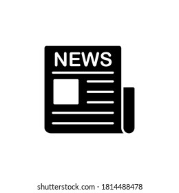 Ilustración Vector gráfico del icono del periódico. Apto para noticias, artículos, medios, reportes, etc.