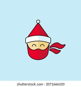 Illustration vector graphic of Ninja santa claus on Christmas
