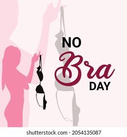 Illustration vector graphic of no bra day