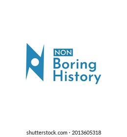 Illustration vector graphic of non boring history logo