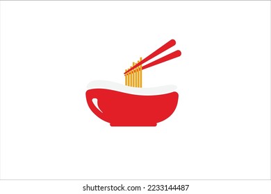 illustration vector graphic of noodle bowl. Perfect for fast food business, etc.