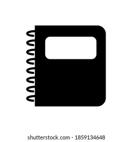 Gráfico vectorial de ilustración del icono de bloc de notas. Concepto de diseño plano. Perfecto para ícono, afiche, banner, web, etiqueta, signo, símbolo, tarjeta, plantilla, aplicación, etc.