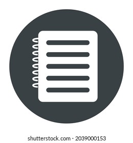 Illustration vector graphic notepad in minimalist style