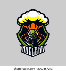 illustration vector graphic of Nuclear mascot logo perfect for sport and e-sport team