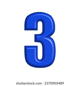 Illustration Vector Graphic of Number 3 design