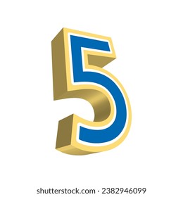 Illustration Vector Graphic of Number 3D design