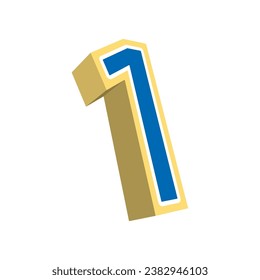 Illustration Vector Graphic of Number 3D design
