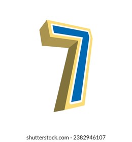 Illustration Vector Graphic of Number 3D design