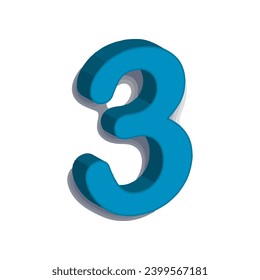 Illustration Vector Graphic of Number 3D design