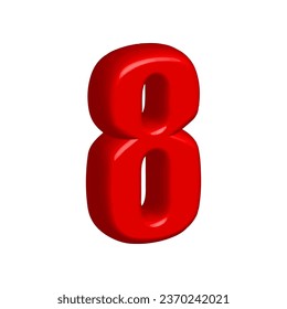 Illustration Vector Graphic of Number 8 design