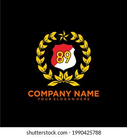Illustration vector graphic for number 89 logo