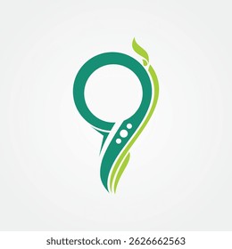 Illustration vector graphic of number 9. Perfect for logo design, like anniversary, etc.