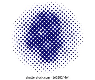 Illustration vector graphic of Number four, 4 in halftone. Dotted illustration isolated on a white background. Halftone dots circle 4 icon logo design element. Vector illustration EPS10.
