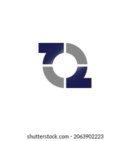 illustration vector graphic of the number seven and zero in a circle 