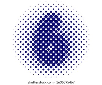 Illustration vector graphic of Number Six, 6 in halftone. Dotted illustration isolated on a white background. Halftone dots circle 6 icon logo design element. Vector illustration EPS10.
